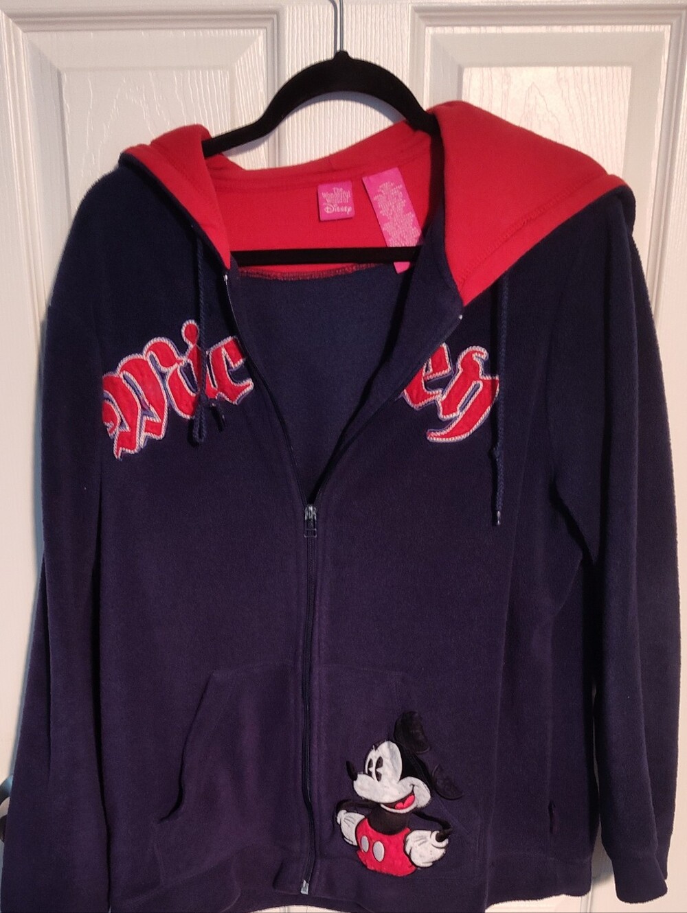 Disney Navy & Red Mickey Mouse Zip-Up Hoodie